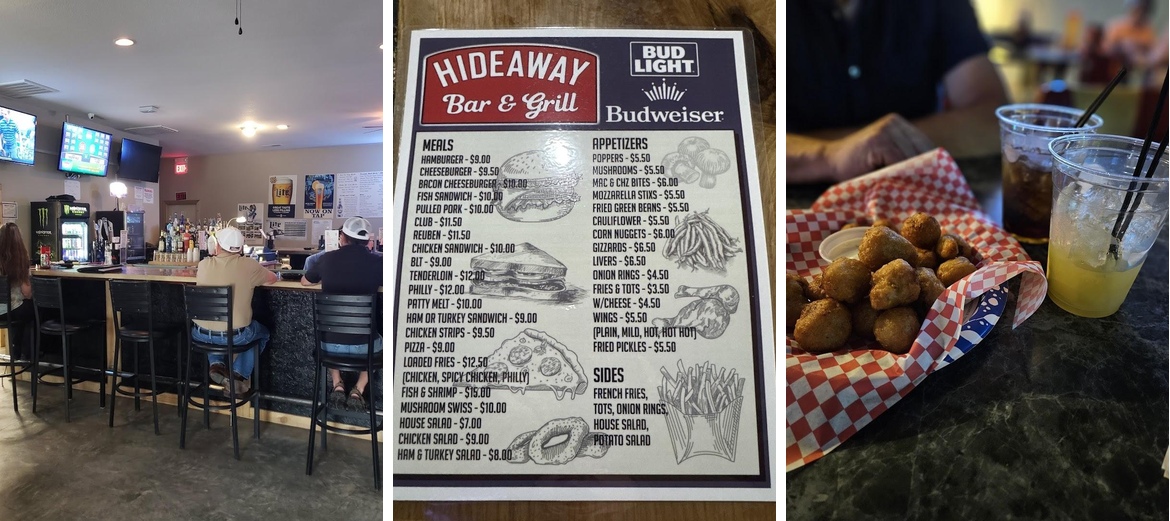The Hideaway Warrensburg Missouri Menu
